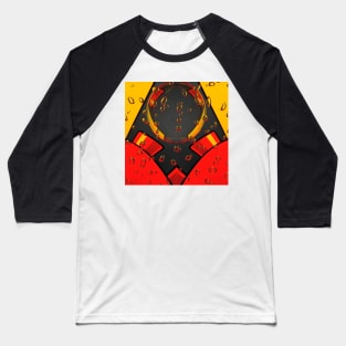 GUARDİAN IN THE RAIN. Abstract  design in vivid RED and YELLOW Baseball T-Shirt